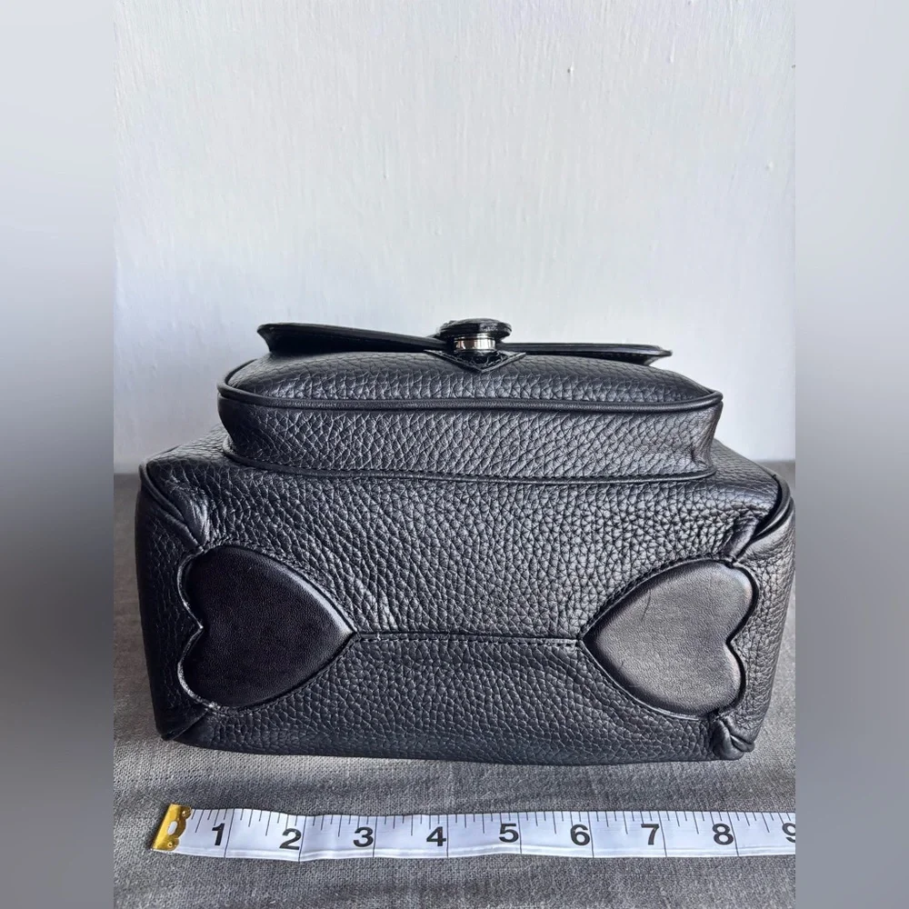New Without Tags Brighton Monalisa Black Leather Shoulder Bag Purse - Picture 11 of 12
